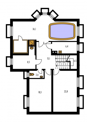 Floor plan of basement - ELEGANT 121